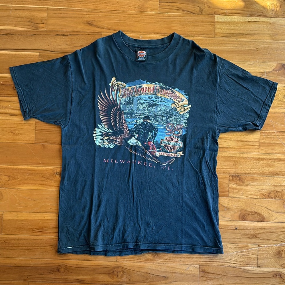 Vintage 1998 95th Harley T sz XL